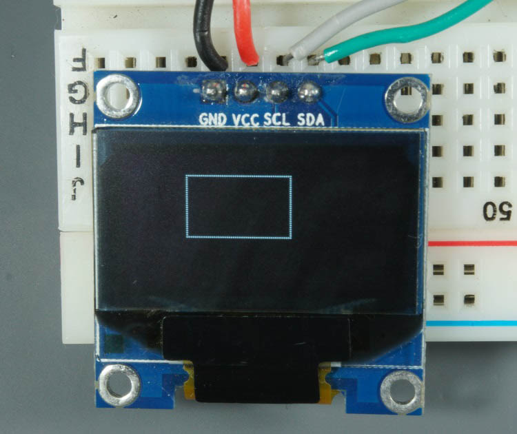Raspberry Pi Pico Arduino OLED Display Rectangle