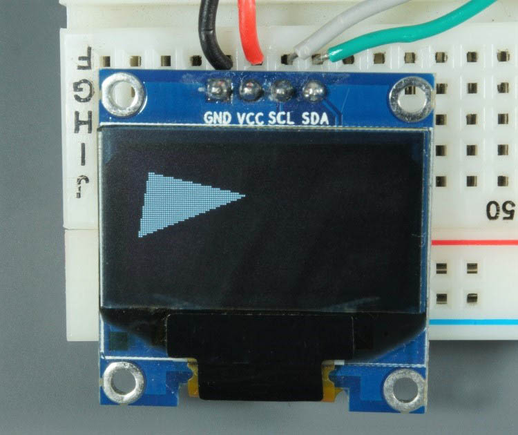 Raspberry Pi Pico Arduino OLED Display Triangle Filled