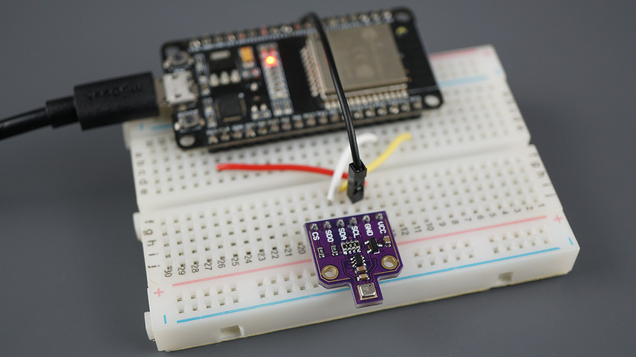 ESP32 BME680 Gas sensor humidity barometric pressure ambient temperature gas air quality Arduino IDE