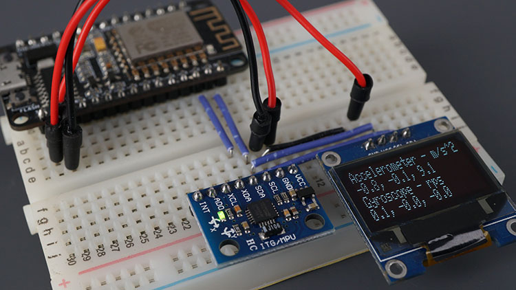 ESP8266 NodeMCU MPU6050 Module Accelerometer Gyroscope Temperature Sensor Arduino Demonstration