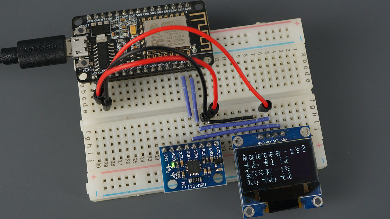 ESP8266 NodeMCU MPU-6050 Module Accelerometer Gyroscope Temperature Sensor Arduino