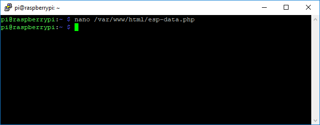 Raspberry Pi Save esp data PHP file