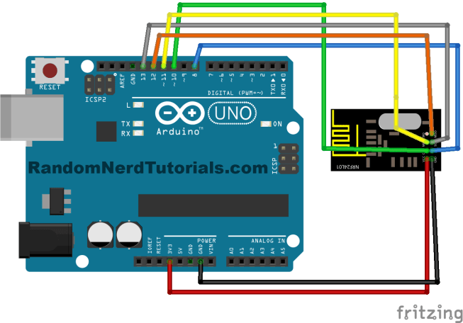 nrf24 radiohead with Arduino